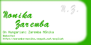 monika zaremba business card